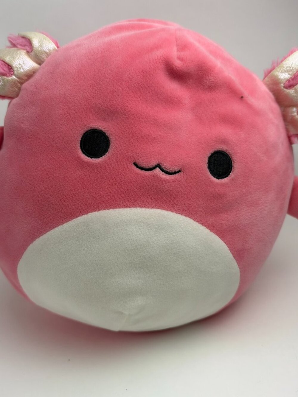 Squishmallows Archie The Axolotl 8" Pink Plush Shimmer Gills Kellytoy Preowned